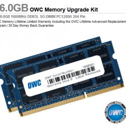 OWC 16GB Memory - 2 x 8.0GB 1600MHz DDR3L SO-DIMM PC12800 204 Pin