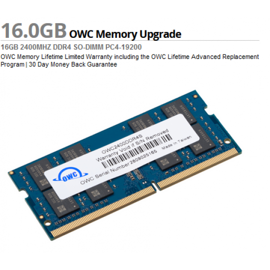OWC 16GB Memory - 16GB 2400MHZ DDR4 SO-DIMM PC4-19200
